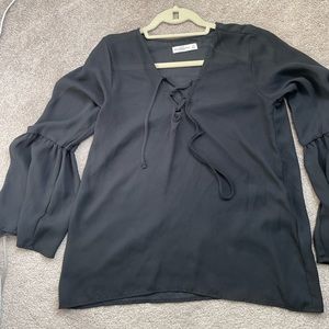 Black long sleeve Abercrombie Blouse with flare sleeves